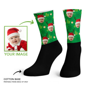 Christmas Black Base Ankle Socks
