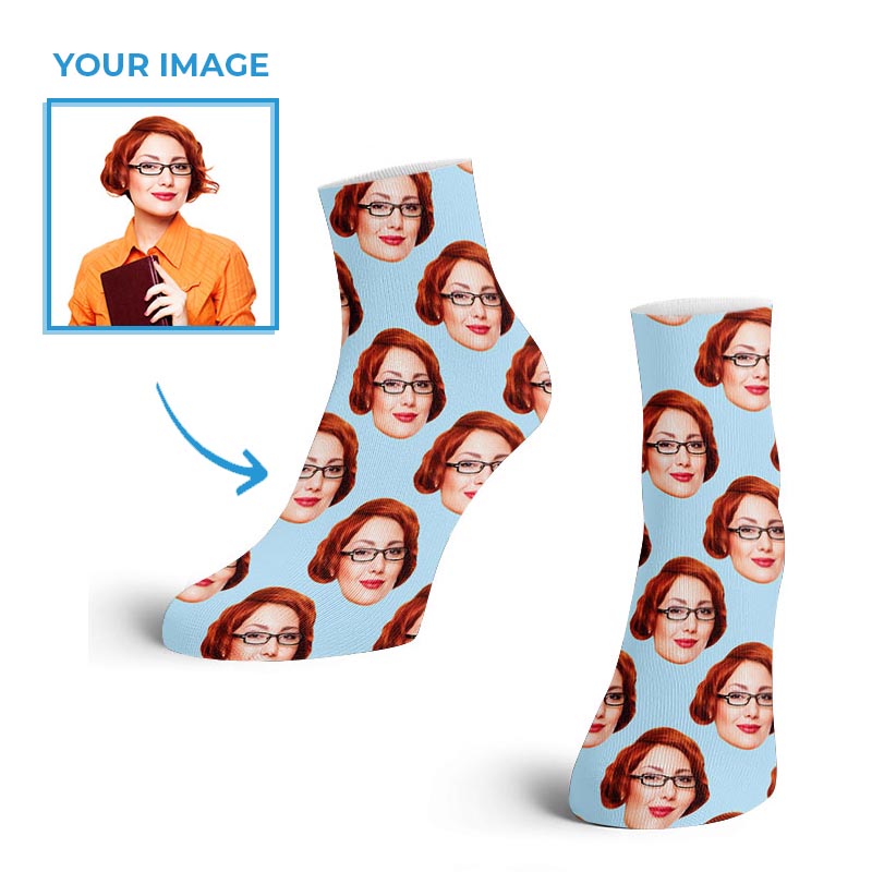 Custom Face Print Ankle Socks