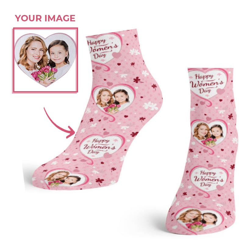 Cute Women’s Day Printed Socks