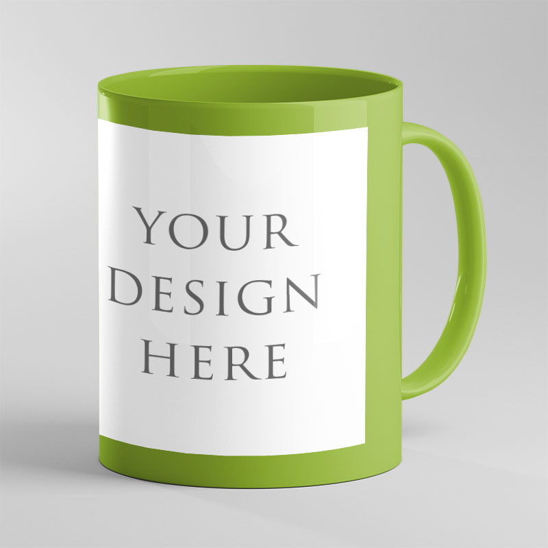 Light Green Patch Color Mug