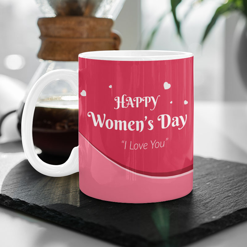 Women’s Red Photo Mug With Custom Message
