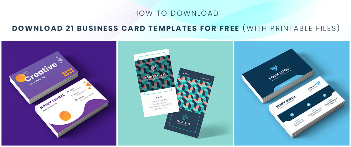 Download 21 Business Card Templates for FREE (with printable files)