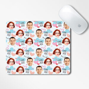 Valentine Face Mousepad Love Air Printed
