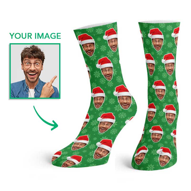 Christmas Custom Face Crew Socks