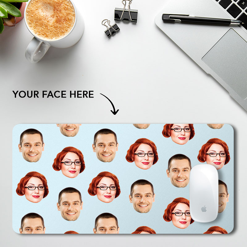 Custom Face Gaming Mouse Pad Large