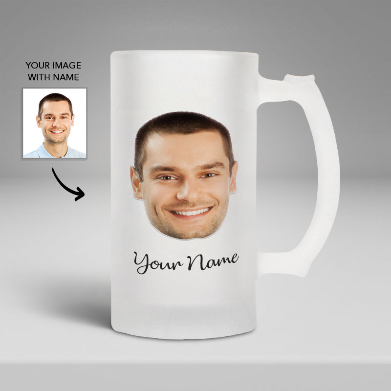 Face With Name Beer Mug