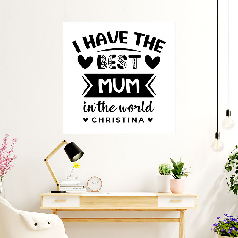 Best Mum In The World Wall Sticker
