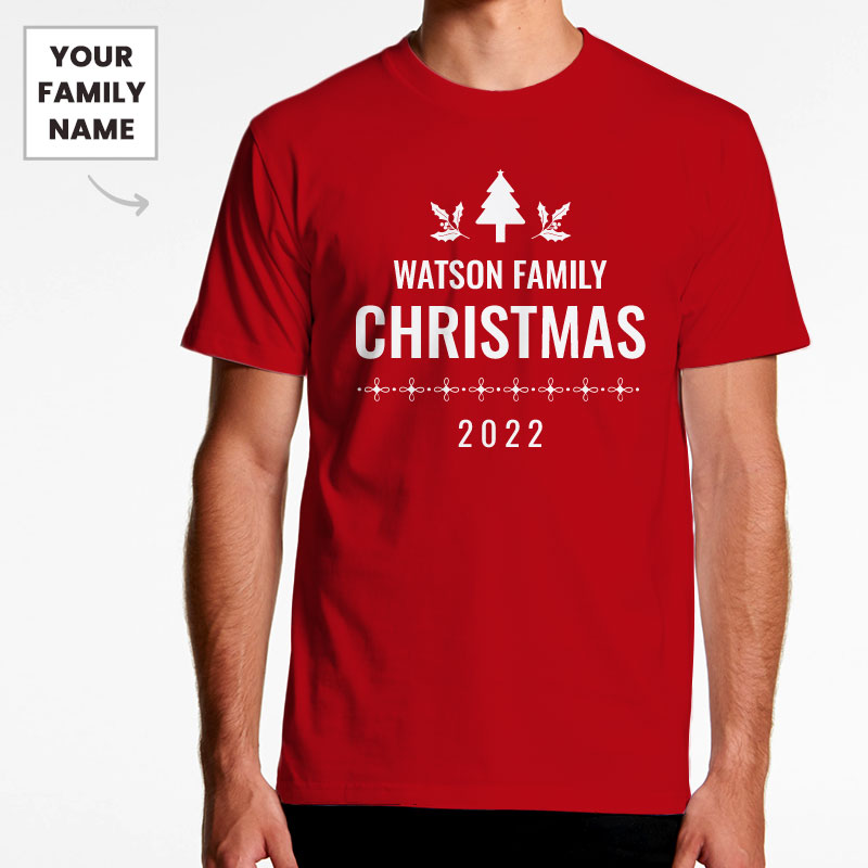 Custom Mens Christmas Your Family Tshirt