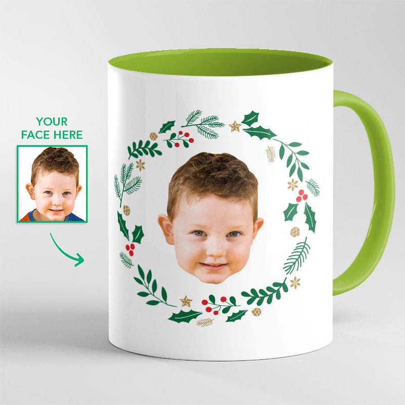 Custom Your Face Here Christmas Mug