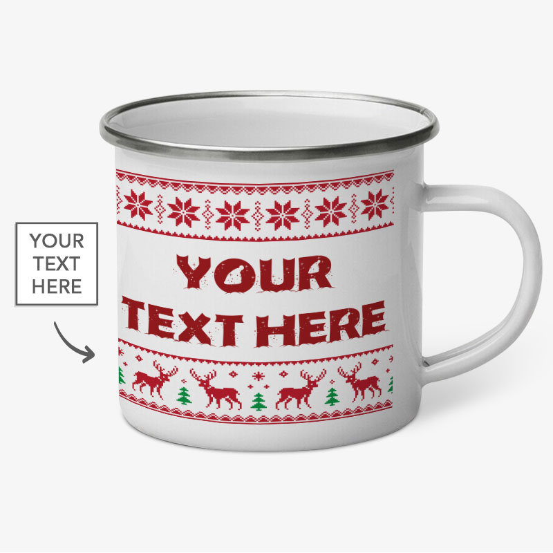 Your Text Here Enamel Mugs