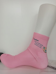 customised pink socks