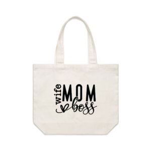 Mom Wife Boss Tote Bags