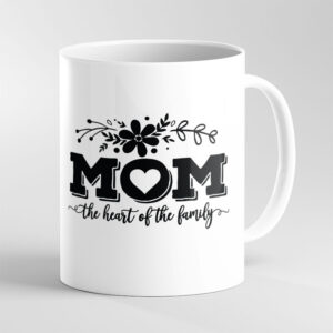 Mom The Heart Of The Family Coffee Mug
